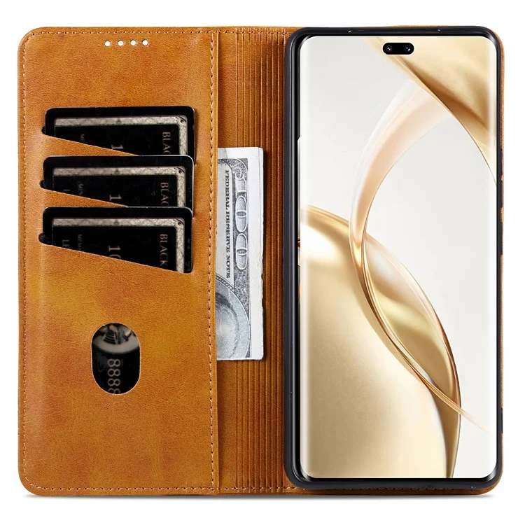 AZNS For Honor 200 Pro 5G Wallet Phone Cases Wholesale Shockproof Leather Flip Cover - Brown