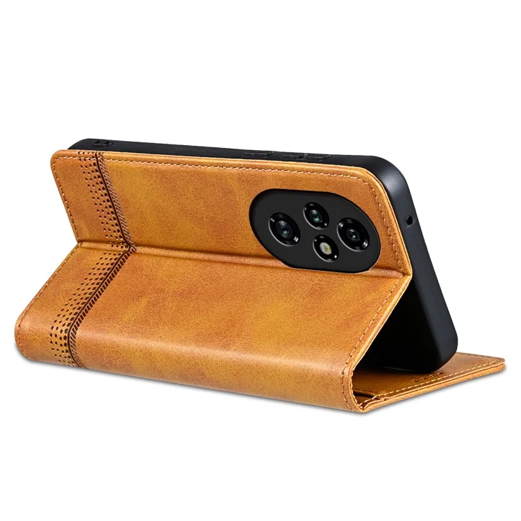 AZNS For Honor 200 Pro 5G Wallet Phone Cases Wholesale Shockproof Leather Flip Cover - Brown