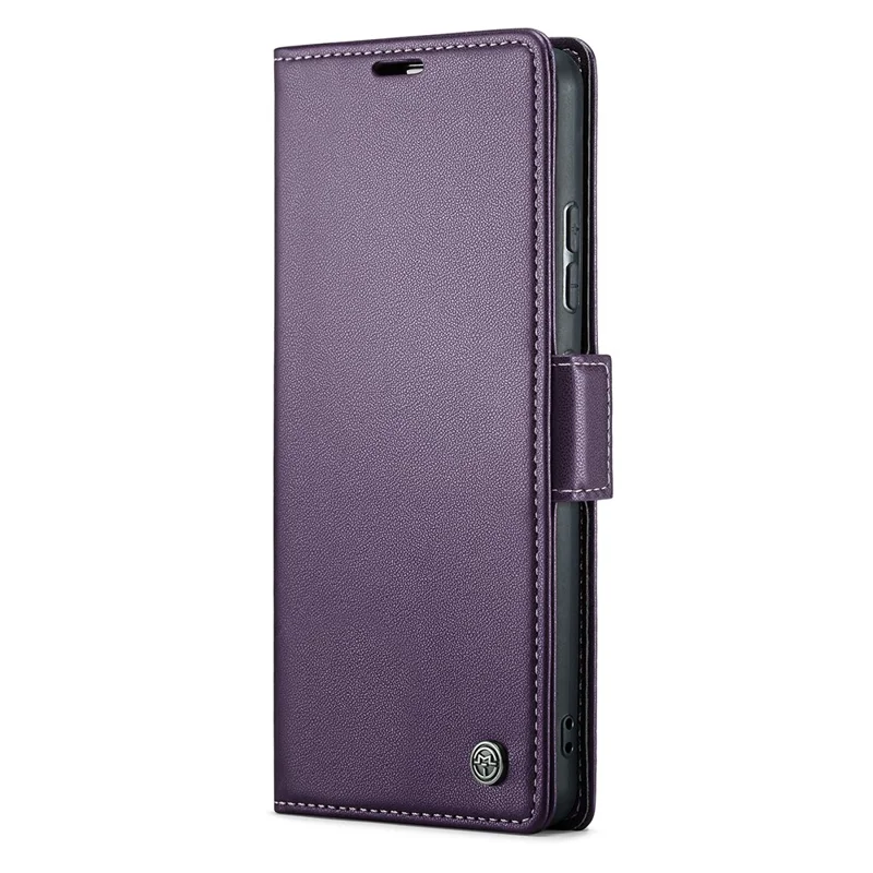 CASEME 023 Series For Xiaomi Redmi Note 13 Pro+ 5G Leather Case Glossy Phone Cover RFID Blocking - Purple