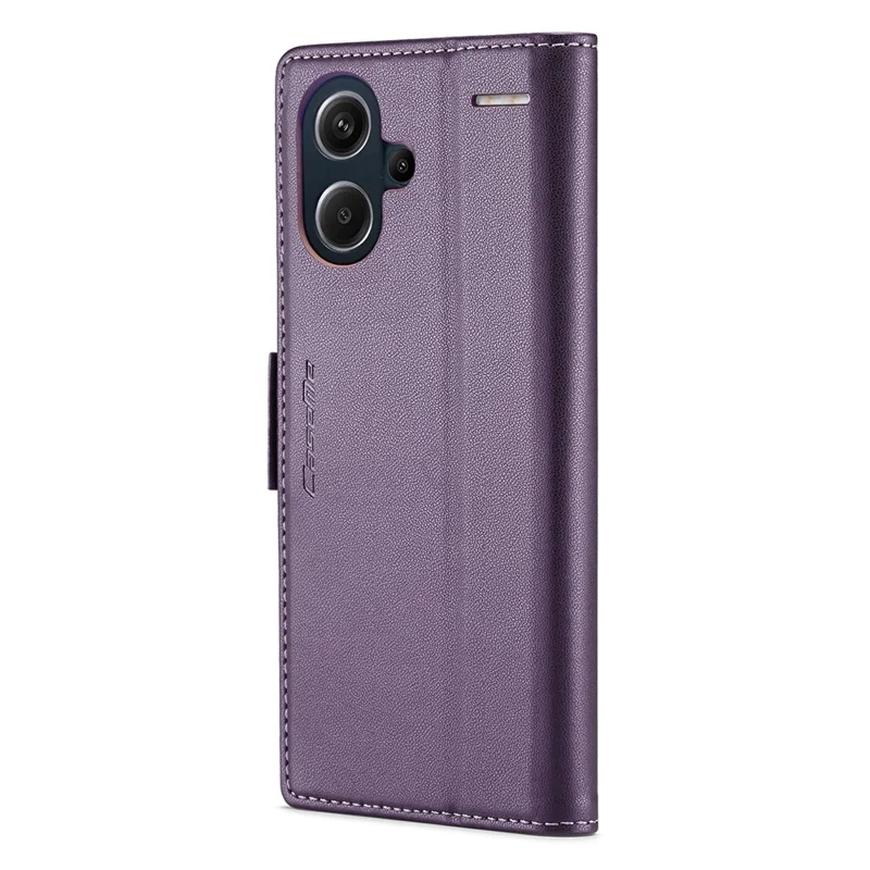 CASEME 023 Series For Xiaomi Redmi Note 13 Pro+ 5G Leather Case Glossy Phone Cover RFID Blocking - Purple