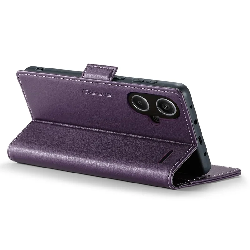 CASEME 023 Series For Xiaomi Redmi Note 13 Pro+ 5G Leather Case Glossy Phone Cover RFID Blocking - Purple