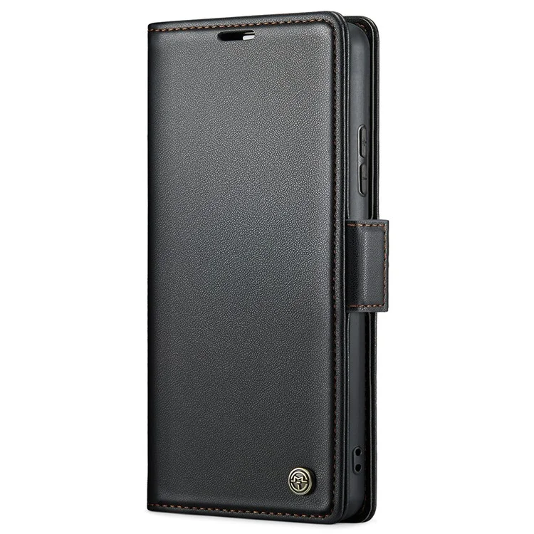 CASEME 023 Serie für Xiaomi Redmi Note 13 Pro 5G / Poco X6 5G Hülle, RFID-blockierendes Wallet-Telefoncover - Schwarz