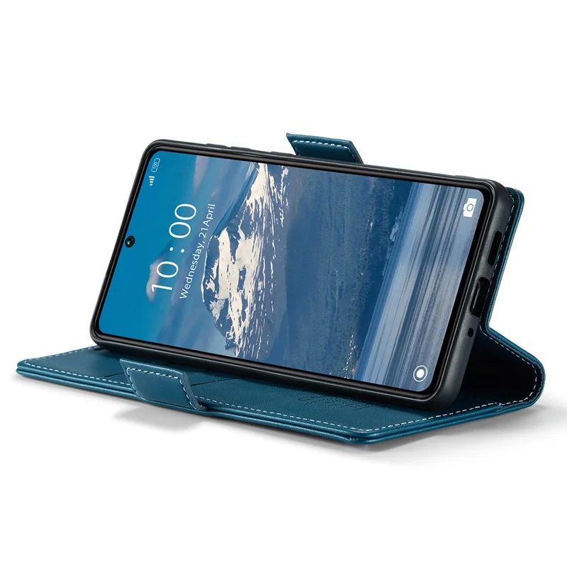 CASEME 023 Series For Xiaomi Redmi Note 13 Pro 5G / Poco X6 5G Case RFID Blocking Wallet Phone Cover - Blue