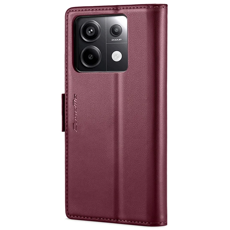 CASEME 023 Series para Xiaomi Redmi Note 13 Pro 5G / Poco X6 5G Funda Cartera con Bloqueo RFID - Rojo