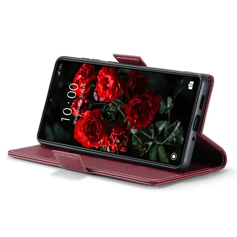 CASEME 023 Series para Xiaomi Redmi Note 13 Pro 5G / Poco X6 5G Funda Cartera con Bloqueo RFID - Rojo