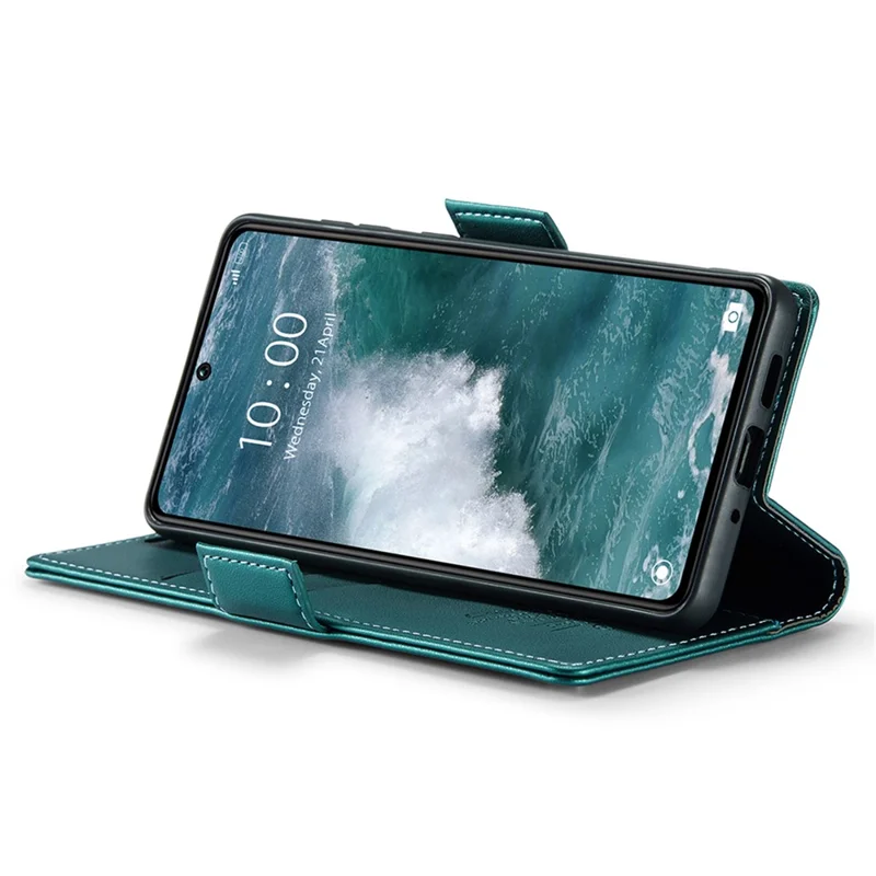 CASEME 023 Series For Xiaomi Redmi Note 13 Pro 5G / Poco X6 5G Case RFID Blocking Wallet Phone Cover - Green