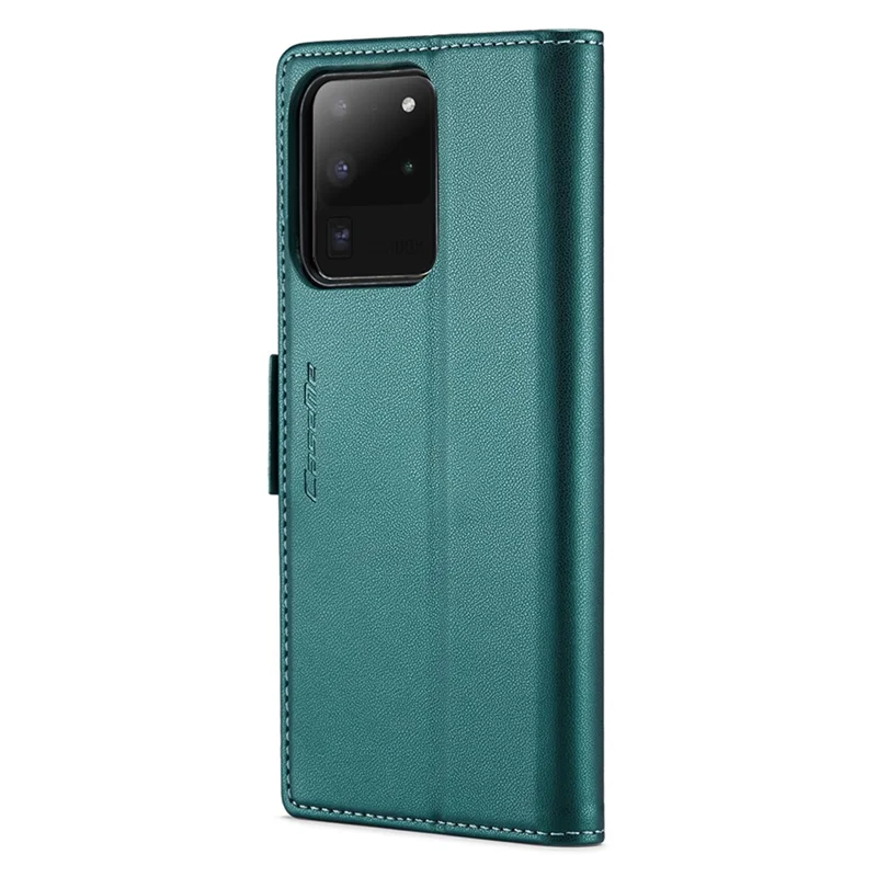 CASEME 023 Series For Samsung Galaxy S20 Ultra Case Wallet RFID Blocking Leather Phone Cover - Green
