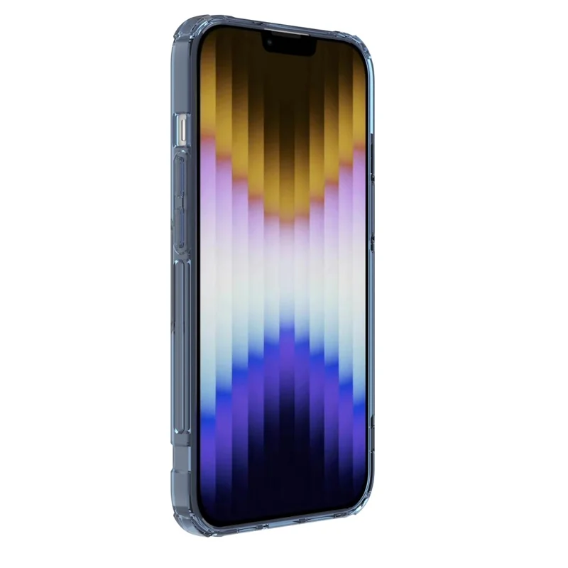 NILLKIN Nature Pro Series for iPhone 14 Plus Anti-drop Phone Case Mobile Phone Protective Back Cover Support Magnetic Wireless Charging - Blue