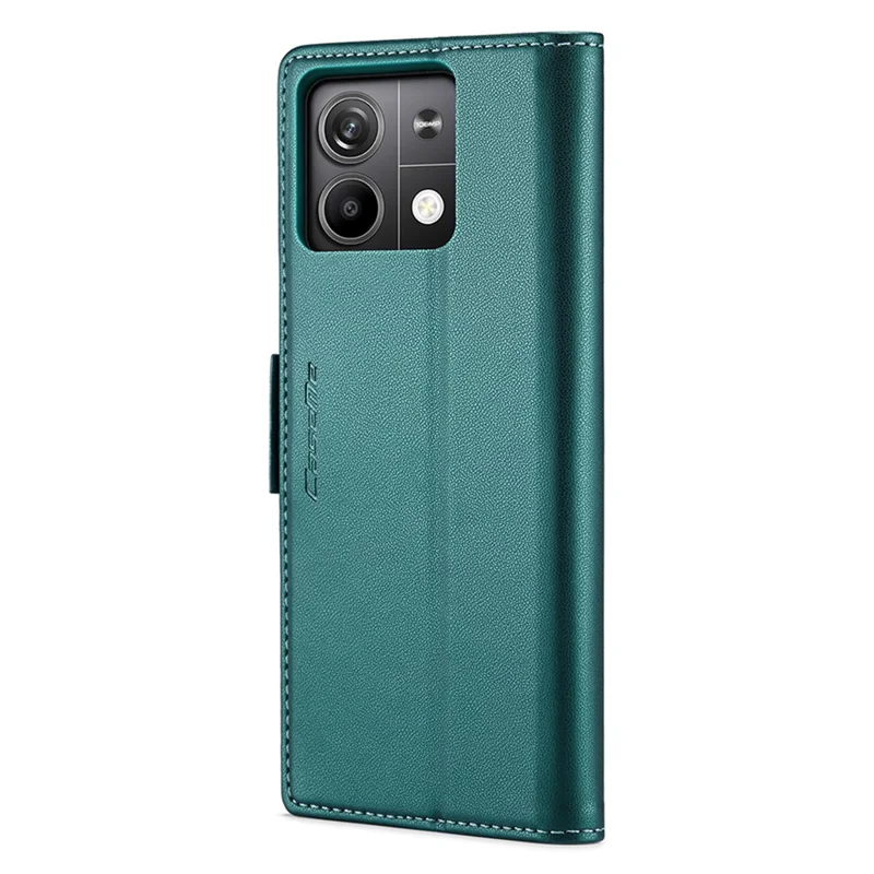 CASEME 023 Series For Xiaomi Redmi Note 13 5G Case Leather Folio Phone Cover RFID Blocking - Green