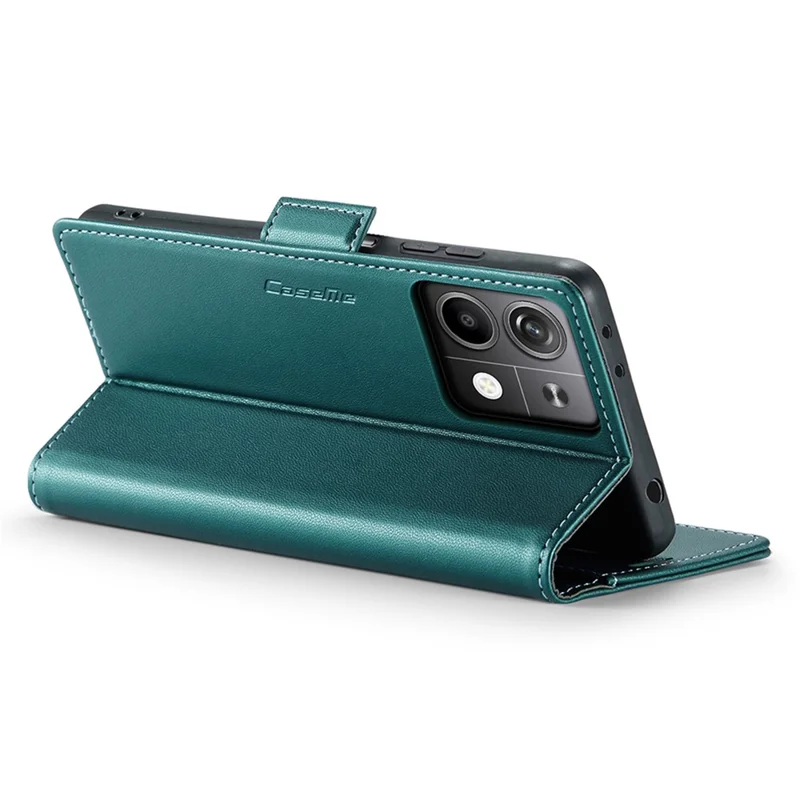 CASEME 023 Series For Xiaomi Redmi Note 13 5G Case Leather Folio Phone Cover RFID Blocking - Green