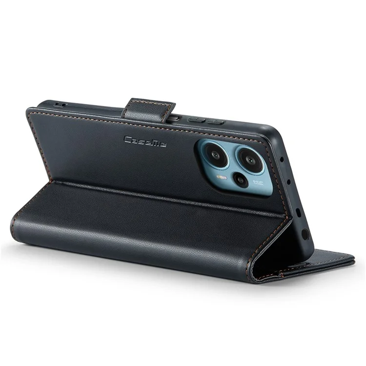 CASEME 023 Series Para Xiaomi Poco F5 5G / Redmi Note 12 Turbo Funda Cartera de Cuero para Teléfono - Negro