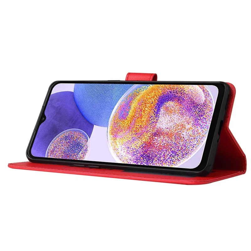 For Samsung Galaxy A23 4G / A23 5G (Global Version) / F23 5G / M23 5G / M13 4G Phone Case PU Leather Cover - Red