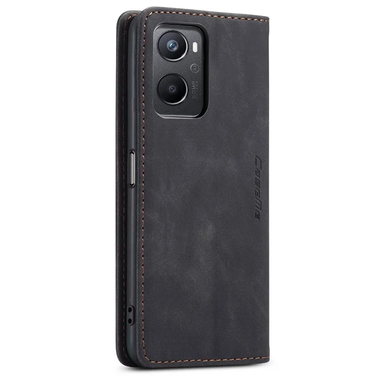 CASEME 013 Series para Oppo A96 4G / A36 / K10 4G / A76 / Realme 9i 4G Capa de Telefone de Couro com Absorção Magnética - Preto