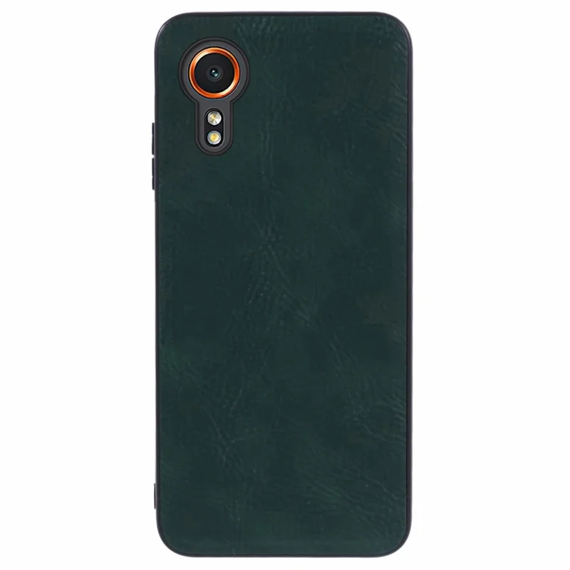 For Samsung Galaxy Xcover7 Case Solid Color PU Leather+PC+TPU Retro Phone Cover - Green