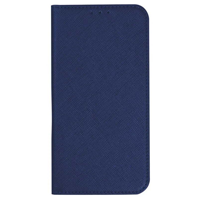 For Samsung Galaxy Xcover7 Stand Case Cross Texture Leather Flip Phone Cover - Dark Blue