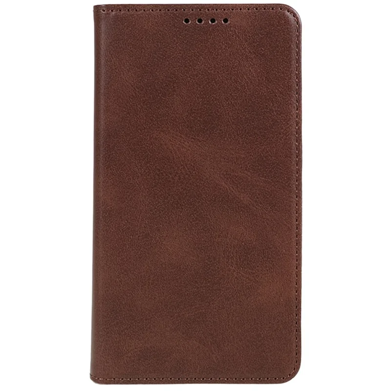 For Samsung Galaxy Xcover7 Case Stand Strong Magnetic Leather Phone Cover - Brown
