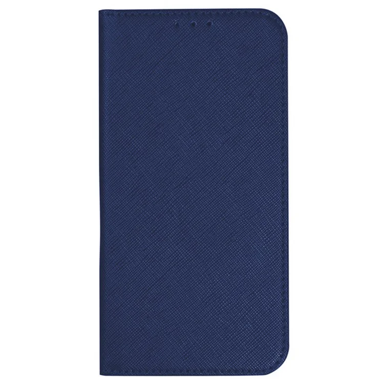 For Huawei Pura 70 Case Cross Texture Leather Flip Phone Cover Magnetic Absorption - Dark Blue