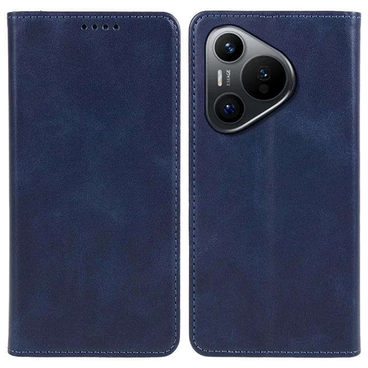 Para Huawei Pura 70 Case Fecho Magnético Flip Capa de Telefone de Couro PU - Azul