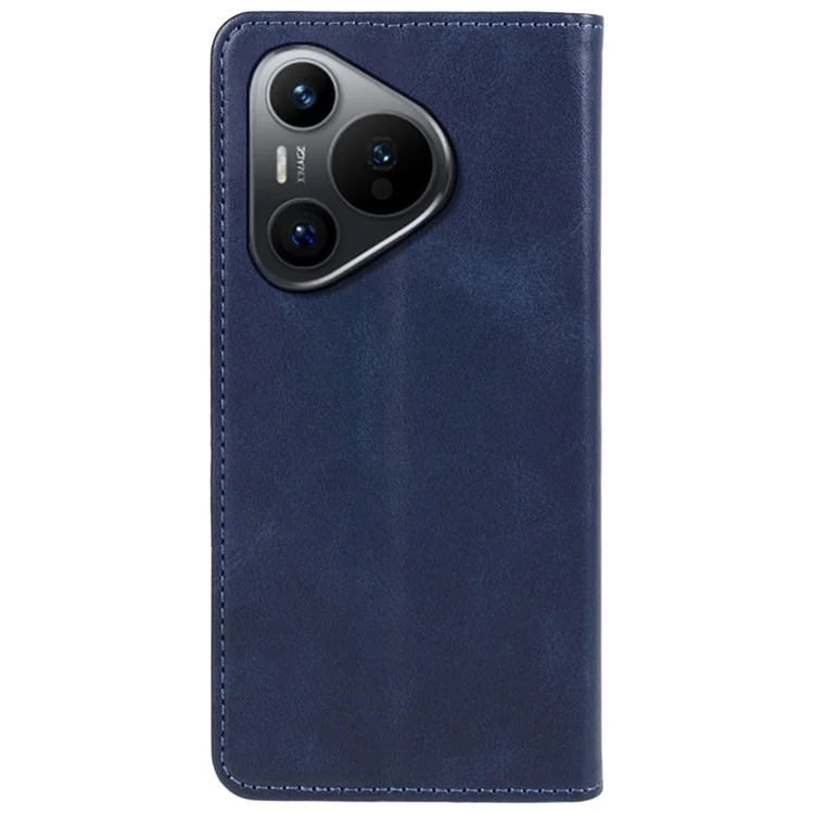 Para Huawei Pura 70 Case Fecho Magnético Flip Capa de Telefone de Couro PU - Azul