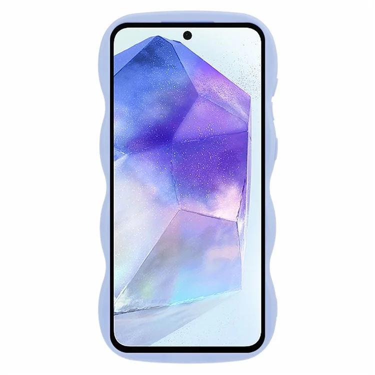Série XL pour Samsung Galaxy A13 5G Étui TPU Cadre de vagues bouclées Housse de téléphone - Violet