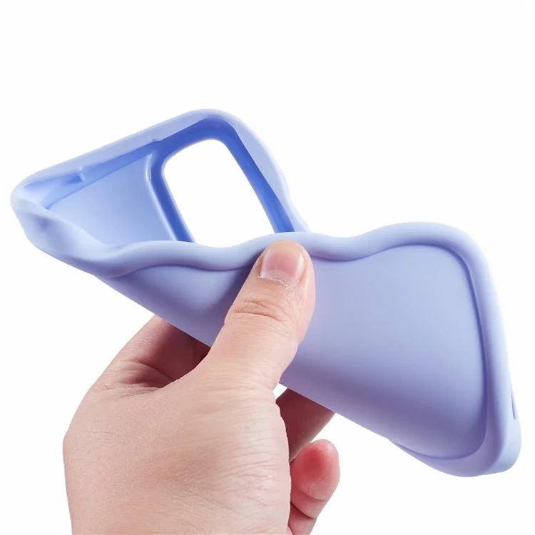 Série XL pour Samsung Galaxy A13 5G Étui TPU Cadre de vagues bouclées Housse de téléphone - Violet
