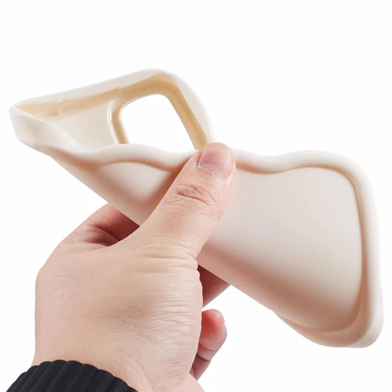 XL Series For Samsung Galaxy A13 5G TPU Case Curly Wave Frame Phone Cover - White