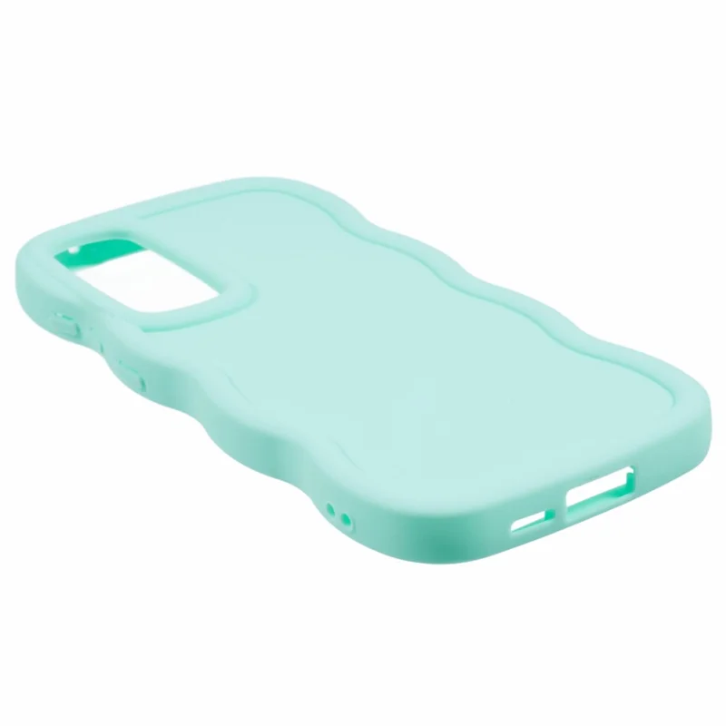XL Series For Samsung Galaxy A13 5G TPU Case Curly Wave Frame Phone Cover - Light Green