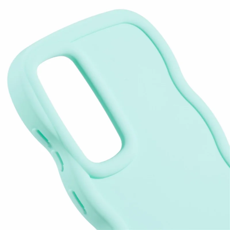 XL Series For Samsung Galaxy A13 5G TPU Case Curly Wave Frame Phone Cover - Light Green