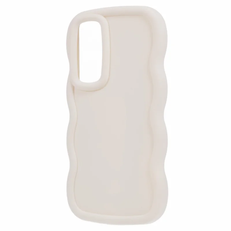 XL Series For Samsung Galaxy M14 5G / F14 5G Case TPU Phone Cover with Wave Frame - White
