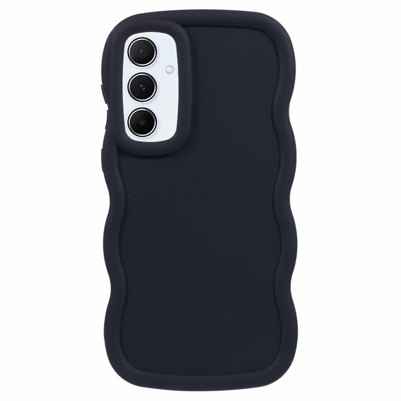 XL Series For Samsung Galaxy A15 4G / 5G Case Wave Frame Shockproof TPU Phone Cover - Black