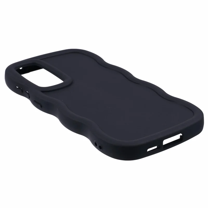 XL Series For Samsung Galaxy A15 4G / 5G Case Wave Frame Shockproof TPU Phone Cover - Black