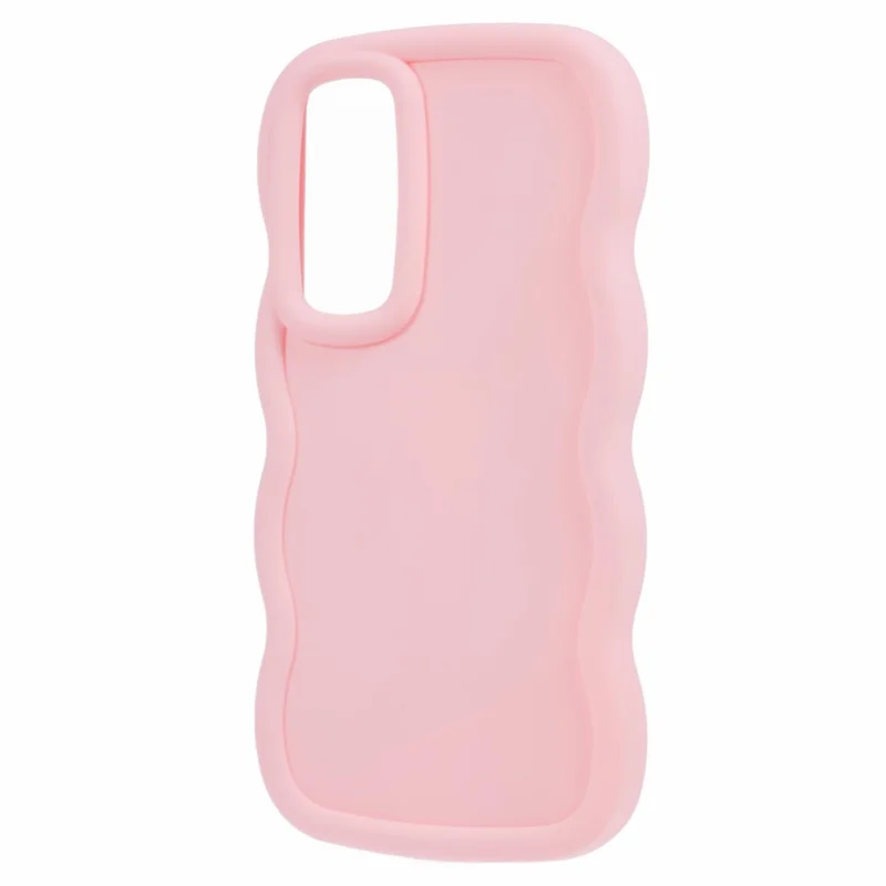 XL Series For Samsung Galaxy A35 5G Case Anti-scratch TPU Phone Cover Wave Edge Frame - Pink