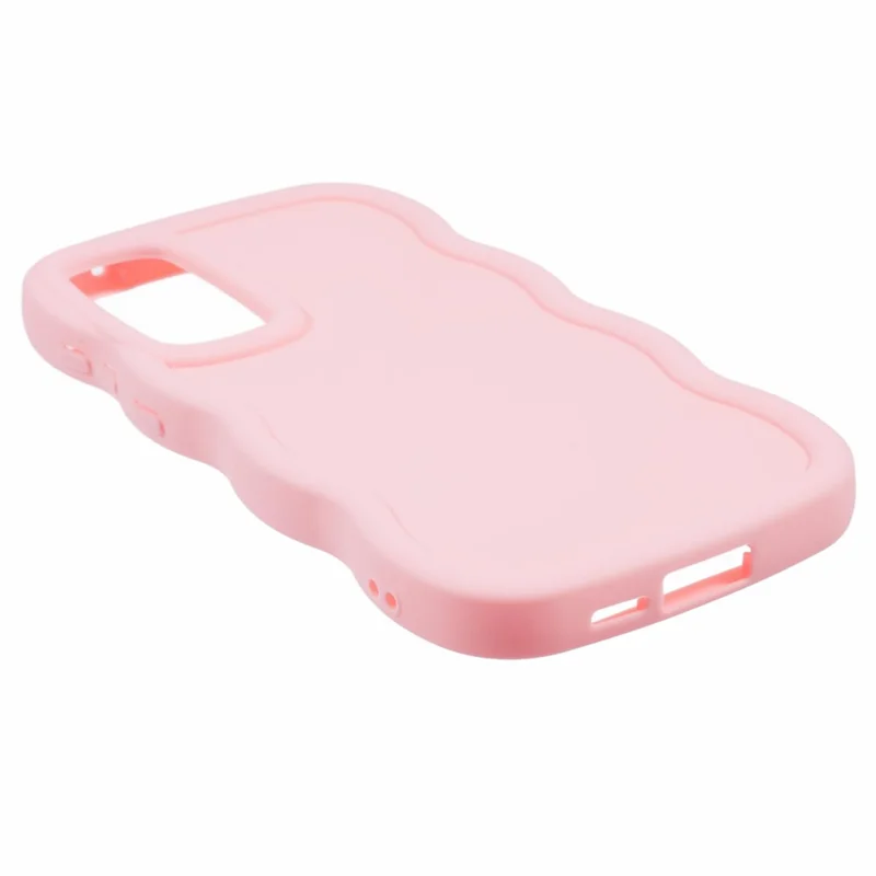 XL Series For Samsung Galaxy A35 5G Case Anti-scratch TPU Phone Cover Wave Edge Frame - Pink