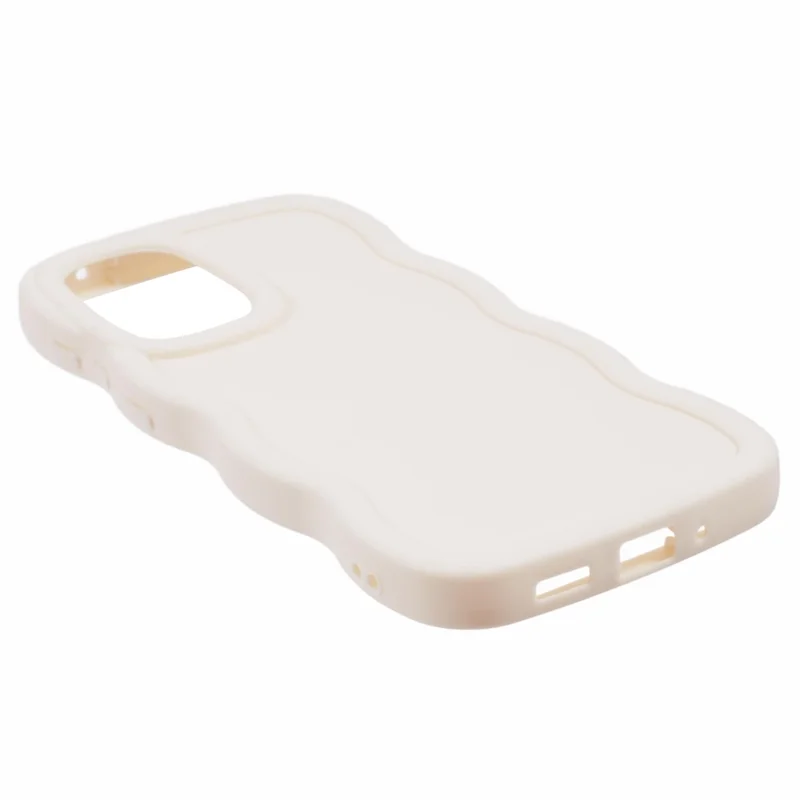XL Series For Samsung Galaxy A13 4G Case Solid Color Mobile Phone TPU Cover Wavy Edge - White