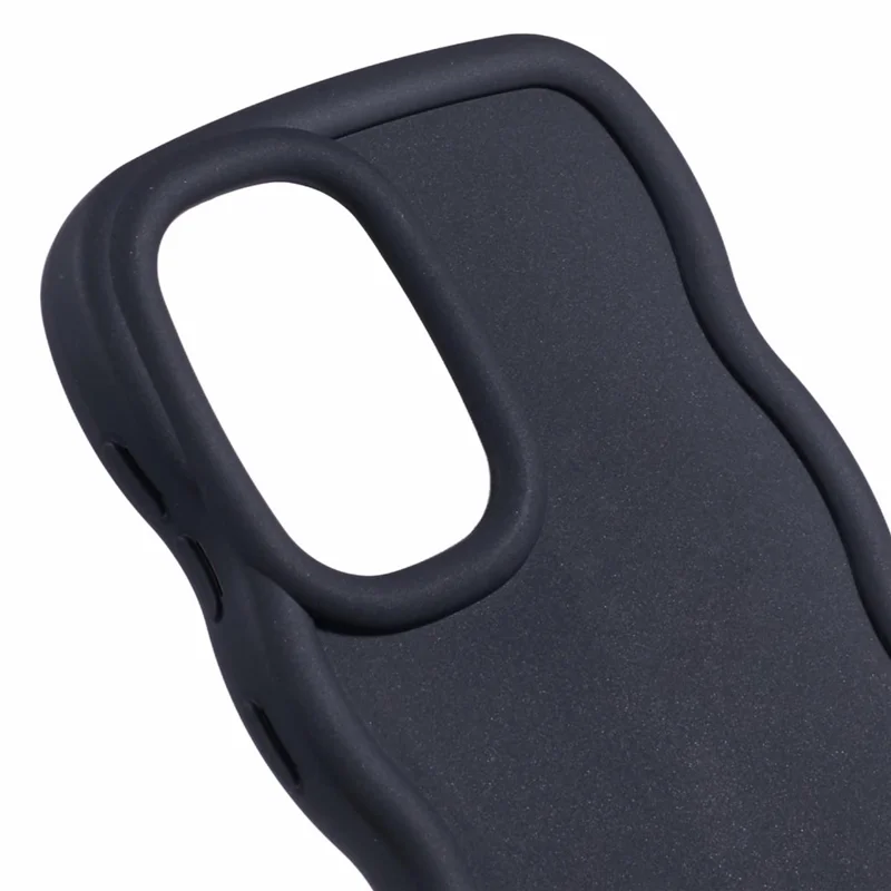 XL Series For Samsung Galaxy A13 4G Case Solid Color Mobile Phone TPU Cover Wavy Edge - Black