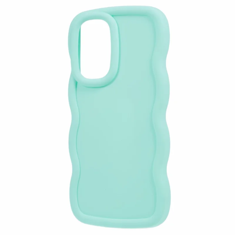 XL Series For Samsung Galaxy A13 4G Case Solid Color Mobile Phone TPU Cover Wavy Edge - Light Green