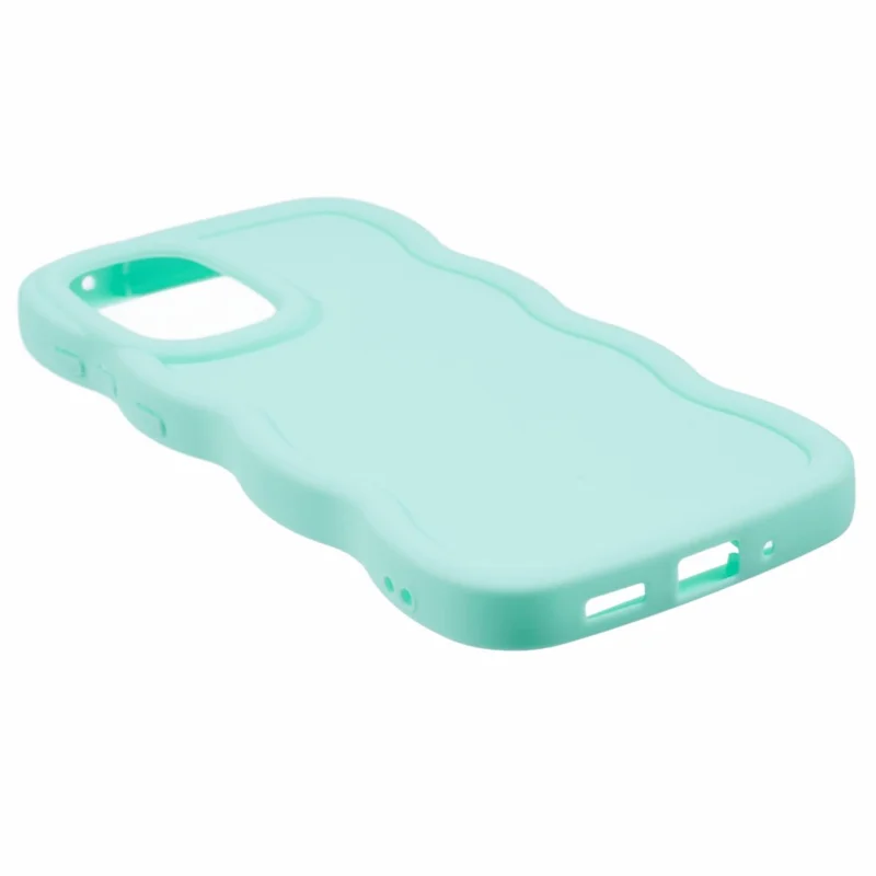 XL Series For Samsung Galaxy A13 4G Case Solid Color Mobile Phone TPU Cover Wavy Edge - Light Green