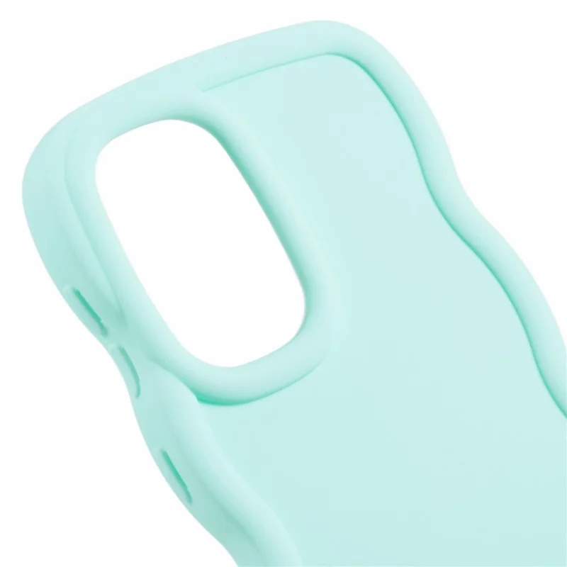 XL Series For Samsung Galaxy A13 4G Case Solid Color Mobile Phone TPU Cover Wavy Edge - Light Green