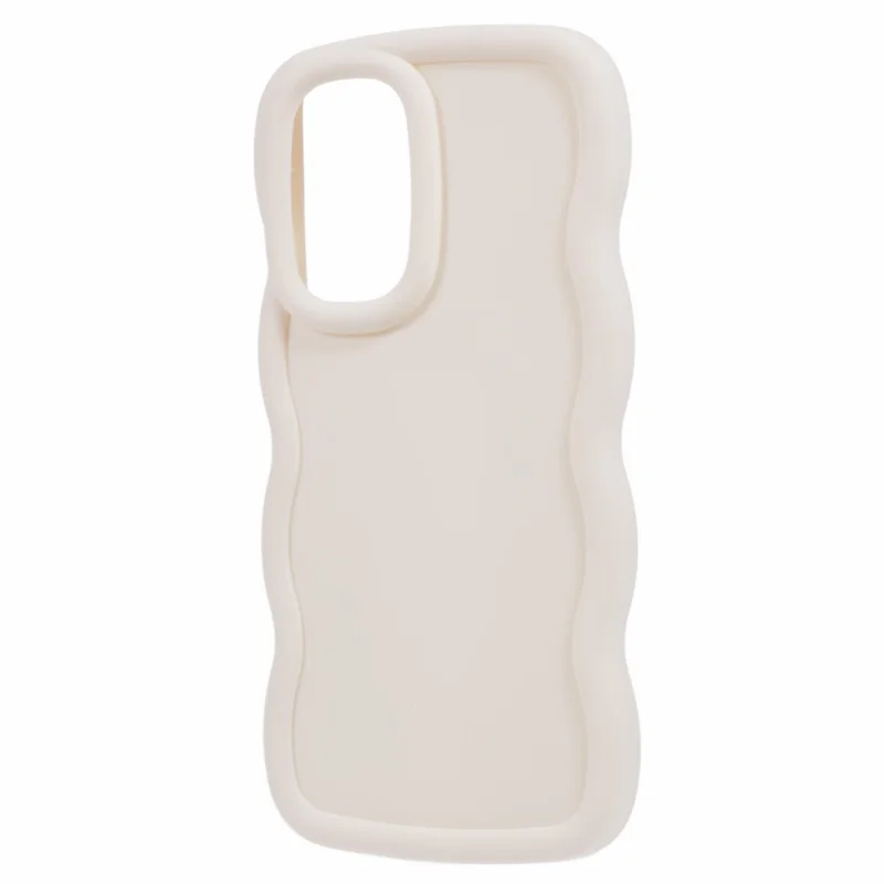 XL Series For Samsung Galaxy A23 4G / A23 5G (Global Version) Case Wavy Edge Soft TPU Phone Cover - White