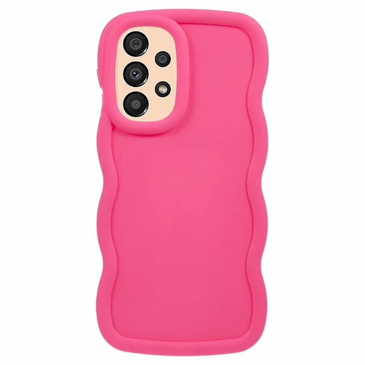XL Series For Samsung Galaxy A23 4G / A23 5G (Global Version) Case Wavy Edge Soft TPU Phone Cover - Rose