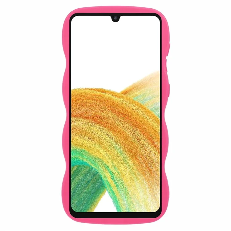 XL Series For Samsung Galaxy A23 4G / A23 5G (Global Version) Case Wavy Edge Soft TPU Phone Cover - Rose