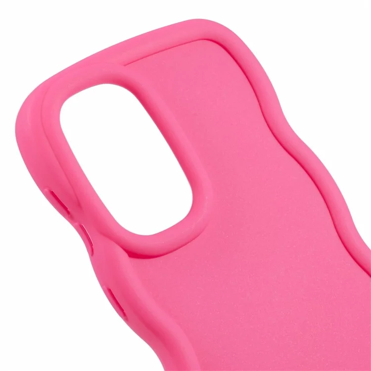 XL Series For Samsung Galaxy A23 4G / A23 5G (Global Version) Case Wavy Edge Soft TPU Phone Cover - Rose
