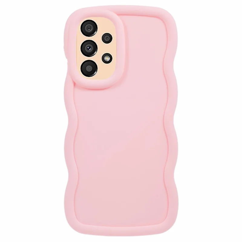 XL Series For Samsung Galaxy A23 4G / A23 5G (Global Version) Case Wavy Edge Soft TPU Phone Cover - Pink