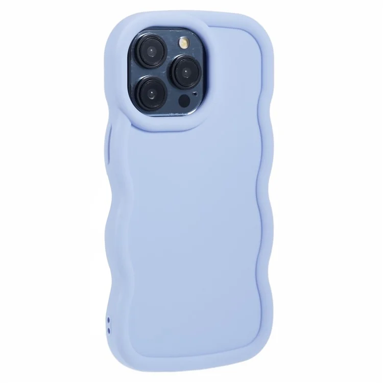 XL Series For iPhone 15 Pro Case Wave Edge TPU Cover Mobile Accessories Wholesale Supplier - Purple
