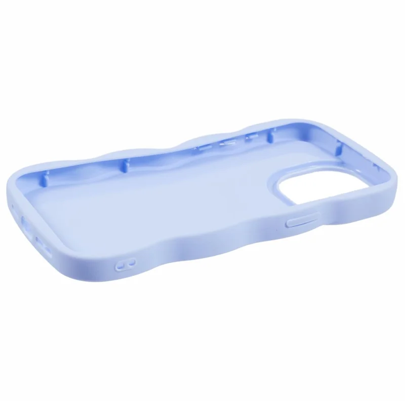 XL Series Per iPhone 14 Pro Case Flessibile Custodia TPU Copertina Forma Ondulata Antiscivolo - Viola