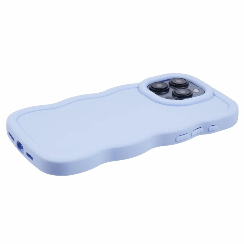 XL Series Per iPhone 14 Pro Case Flessibile Custodia TPU Copertina Forma Ondulata Antiscivolo - Viola