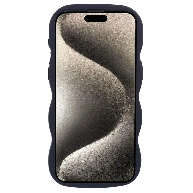 XL Series For iPhone 12 / 12 Pro   Phone Case Wave Edge TPU Cover - Black