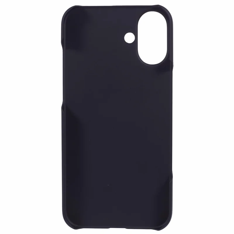 For iPhone 16 Shockproof Hard PC Phone Case Rubberized Phone Cover - Black