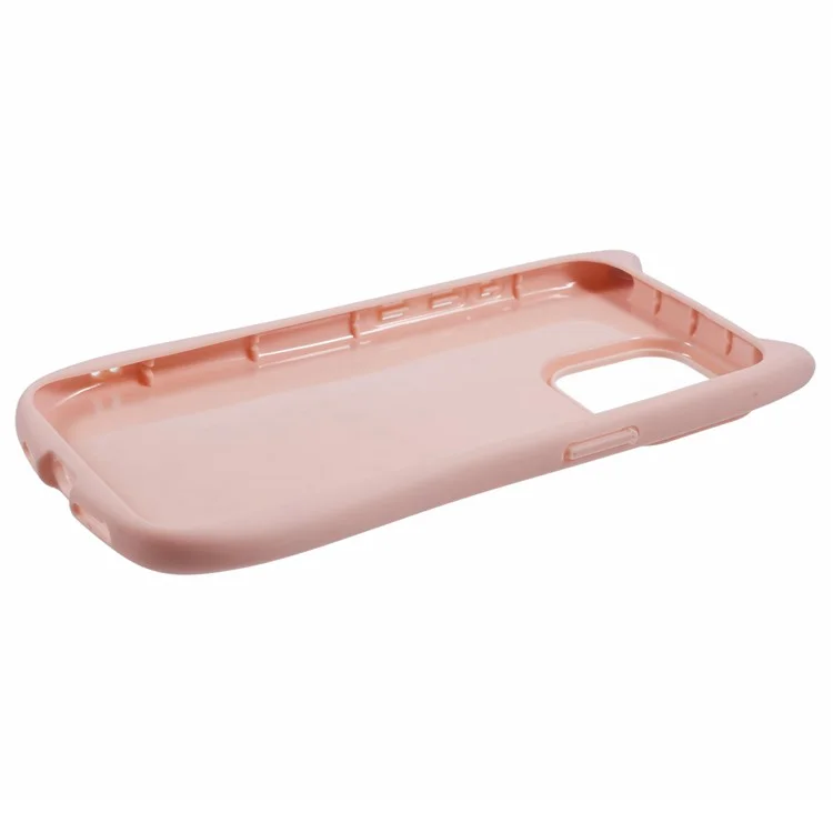 JTW Series For iPhone 12 / 12 Pro Case Epoxy TPU Phone Cover Cute Cat Ear Design - Pink