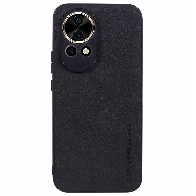 Чехол X-LEVEL Bojue-3 Series для Huawei nova 12 5G, противоударный, из ПУ-кожи + ПК + ТПУ - черный
